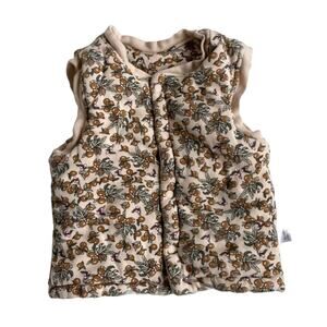Puffy Baby Botanical Vest - Peach Brown - 18M